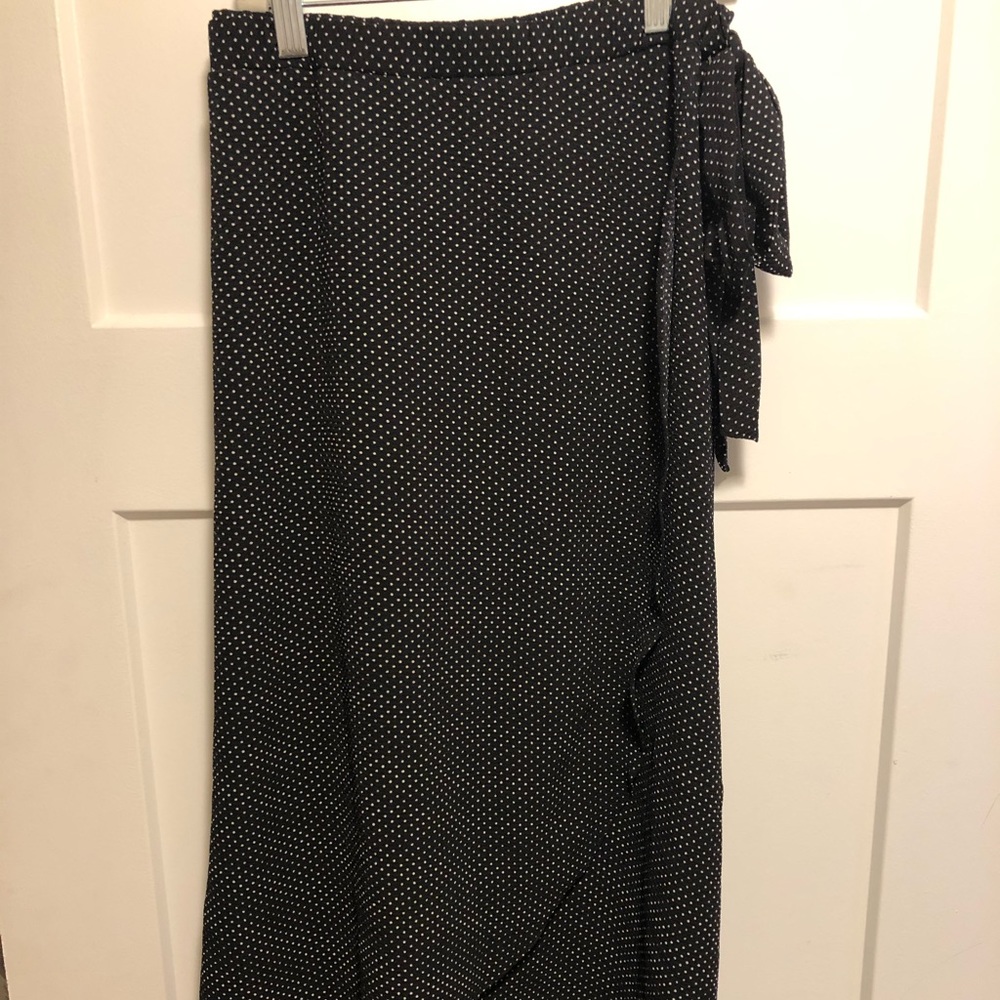 Polka Dot Wrap Style Skirt